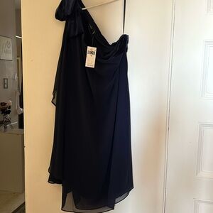 Ralph Lauren size 12 beautiful dress symmetrical with a bow a velvet blue$175reg